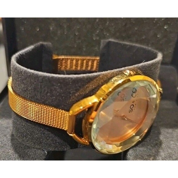So & Co New York Hardened Mineral Crystal Quartz Women's Watch New Battery - Picture 4 of 9